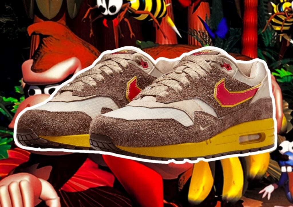 Le Nike Air Max 1 Low Poly "Donkey Kong" (Big Head Origins) usciranno a Marzo 2025.