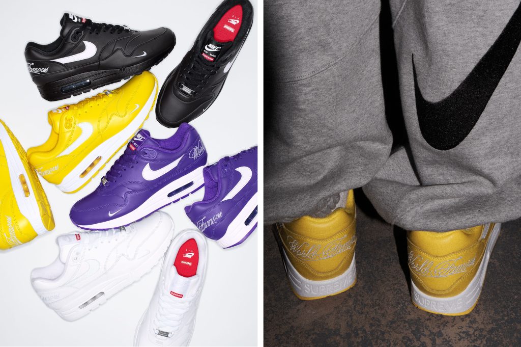 Supreme collabora per la prima volta con Nike sulla sneaker Air Max originale.