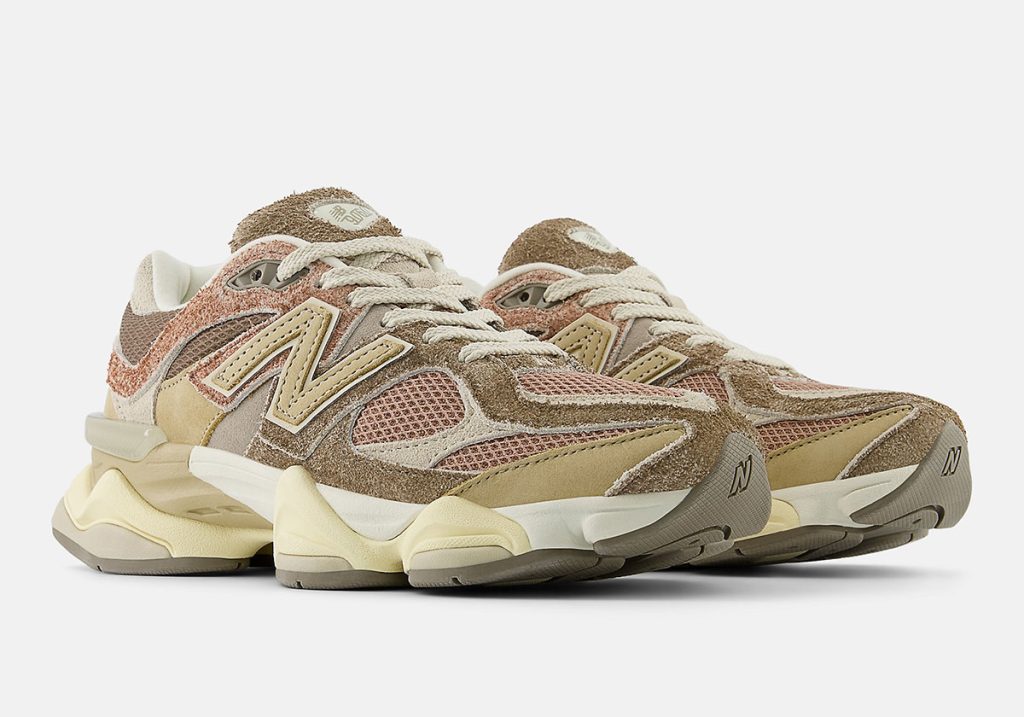 Il pacchetto New Balance 9060 “Washed Suede” aggiunge un tocco vintage.