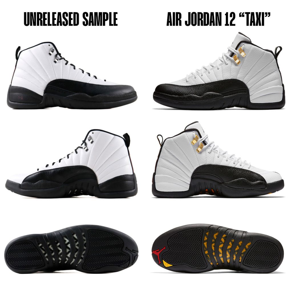 Appare un prototipo del 2010 delle Air Jordan 12 "Black Tongue Taxi".