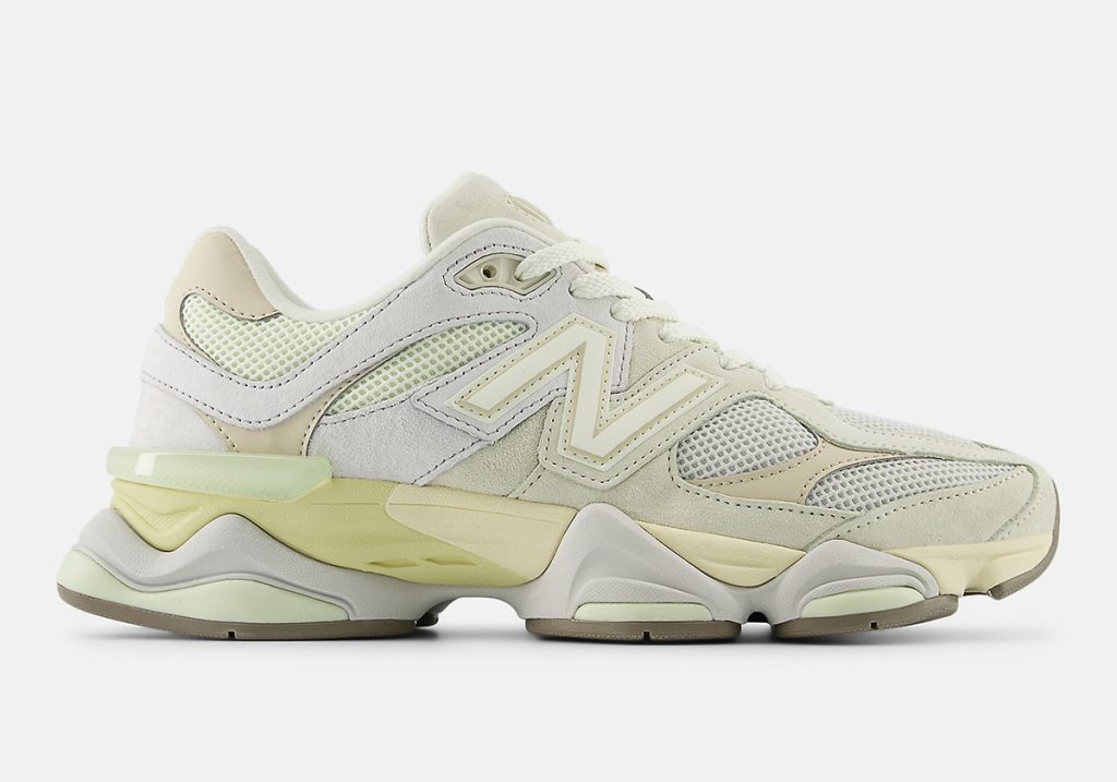 Le New Balance 9060 scivolano in pastelli primaverili.