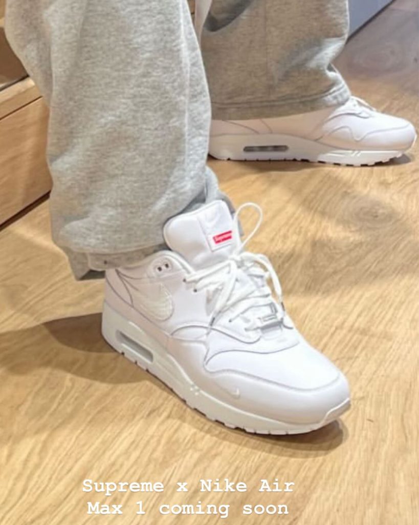 Primo sguardo alle Supreme x Nike Air Max 1 “White”